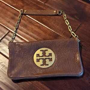 Tory Burch Brown Mini Bag with Gold Chain